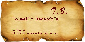 Tolmár Barabás névjegykártya